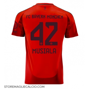 Bayern Munich Jamal Musiala #42 Maglia Gara Casa Repliche 2024-25 Maniche Corte